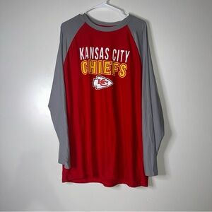 Kansas City Chiefs XL Red and Gray Long Sleeve Shirt/ Pajama Pants Set
